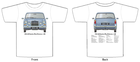 Vanden Plas Princess 1100 1963-68 T-shirt Front & Back